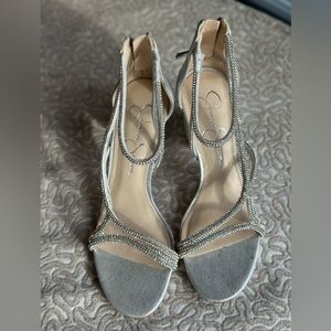 Jessica Simpson Silver Strappy Heels